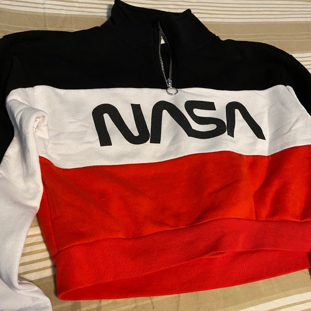 Nasa sweater crop top
